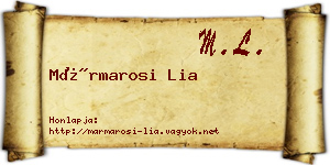 Mármarosi Lia névjegykártya